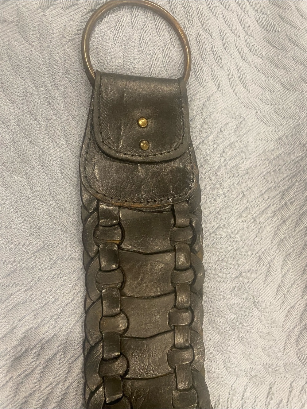 Woven Leather black belt